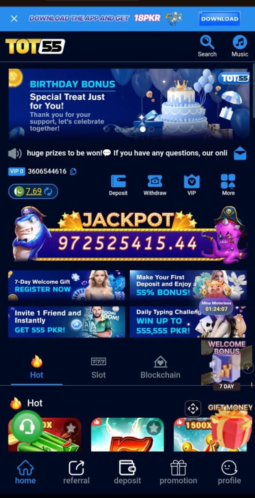 TOT55 Game Download APK (Real Earning App) Free For Android